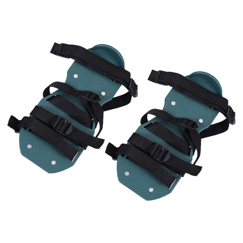 1 Pair of Lawn Aerator Sandals Heavy Duty Grass Spiked Shoes with Buckle Garden Tool (4 Straps) - Image 1