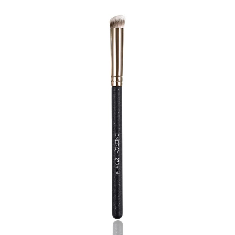 ENERGY Under Eye Concealer Brush Mini Flat Angled Kabuki Foundation Brush with Synthetic Bristles for Concealing Blending Setting Buffing with Powder Liquid Cream Cosmetics Vegan Makeup Brushes - Image 1