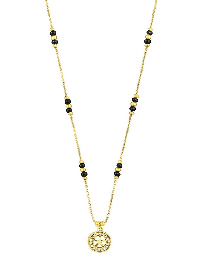 sweeply Designer Mangalsutra with Designer Star Pendant & Stones for Women | Elegant Daily, Wear Jewelry, Best Birthday Gift, perfect for Anniversary, Mother's Day gift, Valentine Gift, Gift for Diwali - Image 1