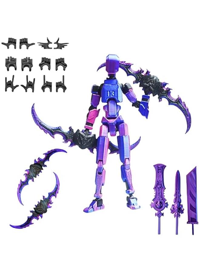Dummy13 Action Figure Set | Pre-Assembled 3D Printed Titan and Robo Figures | Highly Articulated Robot Toys with Interchangeable Accessories |  for Collectors and Hobbyists (red Green) - Image 1
