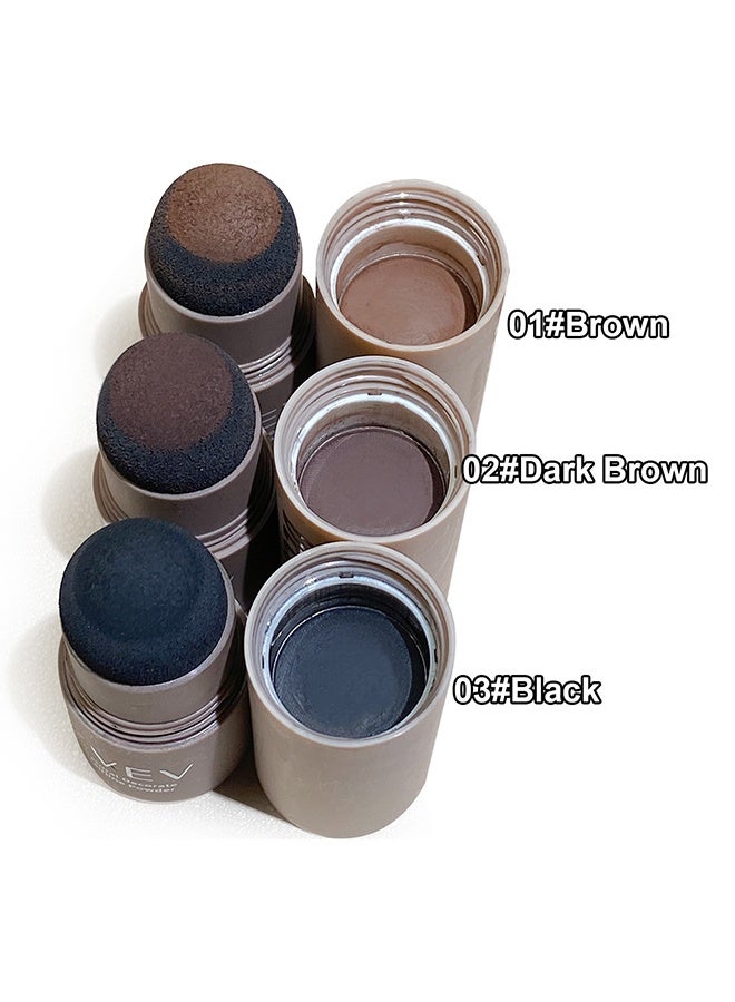 maffick Hairline Powder , Repair Stick, Natural Brown Shade Hairline Powder,Shadow Sponge Pen Waterproof Hair Root Concealer For Thinning Hair Root Touch-Up #01 - Image 5