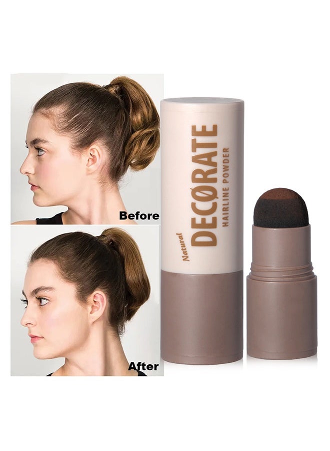 maffick Hairline Powder , Repair Stick, Natural Brown Shade Hairline Powder,Shadow Sponge Pen Waterproof Hair Root Concealer For Thinning Hair Root Touch-Up #01 - Image 2