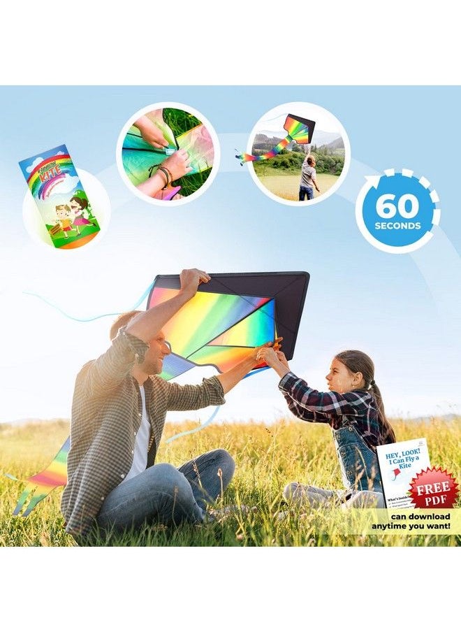 aGreatLife Rainbow Kite For Kids & Kites For Adults Easy To Fly Kites For Kids Ages 4 8 Easy To Fly Large Kites For Kids Ages 8 12 Kites For Toddlers Age 3 5 Beach Kite Kids Kite For Beginner  - Image 4