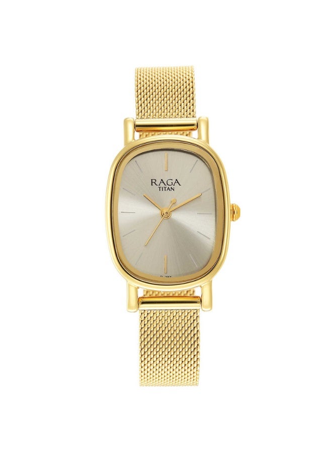TITAN Raga Viva Women's Watch 2665YM01 – Champagne Dial, Gold-Tone Stainless Steel Strap, Quartz Movement - Image 1