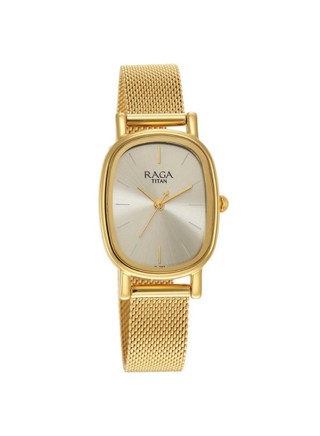TITAN Raga Viva Women's Watch 2665YM01 – Champagne Dial, Gold-Tone Stainless Steel Strap, Quartz Movement - Image 2