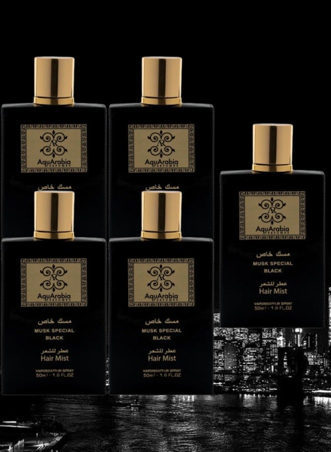 AquArabia 5 Pieces Musk Special Black Hair Mist 50ml  - Image 1
