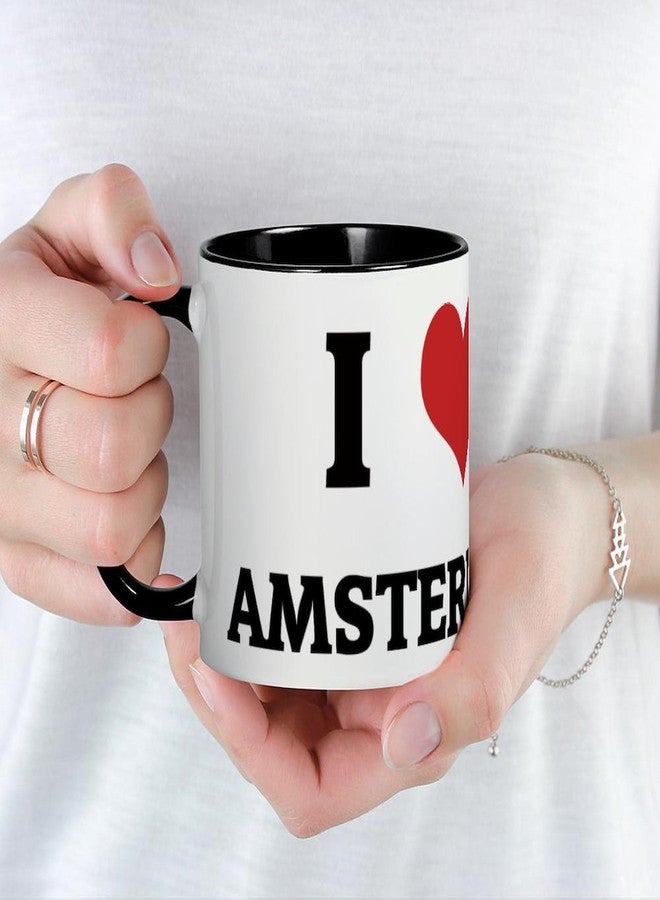 cafe press CafePress I Love Amsterdam Mug 11 oz (325 ml) Ceramic Coffee Mug - Image 5