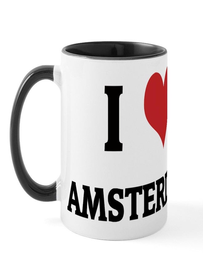 cafe press CafePress I Love Amsterdam Mug 11 oz (325 ml) Ceramic Coffee Mug - Image 1