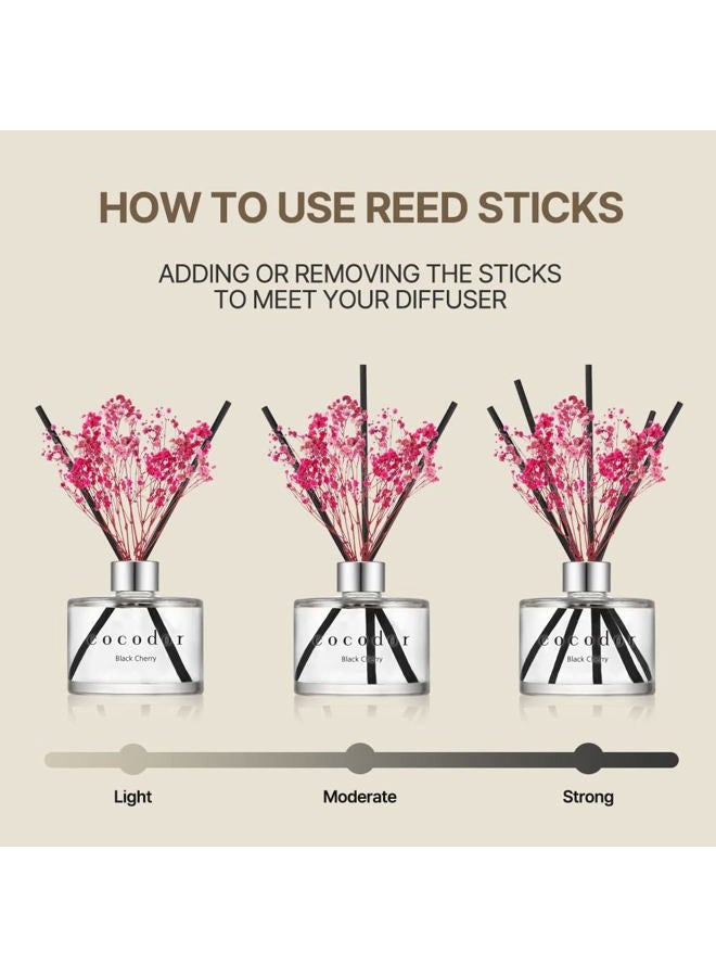 Cocodor Preserved Real Flower Reed Diffuser/Black Cherry / 6.7oz(200ml) / 1 Pack/Reed Diffuser Set, Oil Diffuser & Reed Diffuser Sticks, Home Decor & Office Decor, Fragrance and Gifts - Image 4