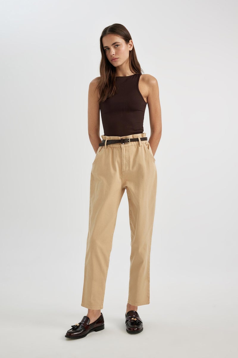 DeFacto Woman Baggy Fit Ankle Length Gabardine Trousers  - Image 5
