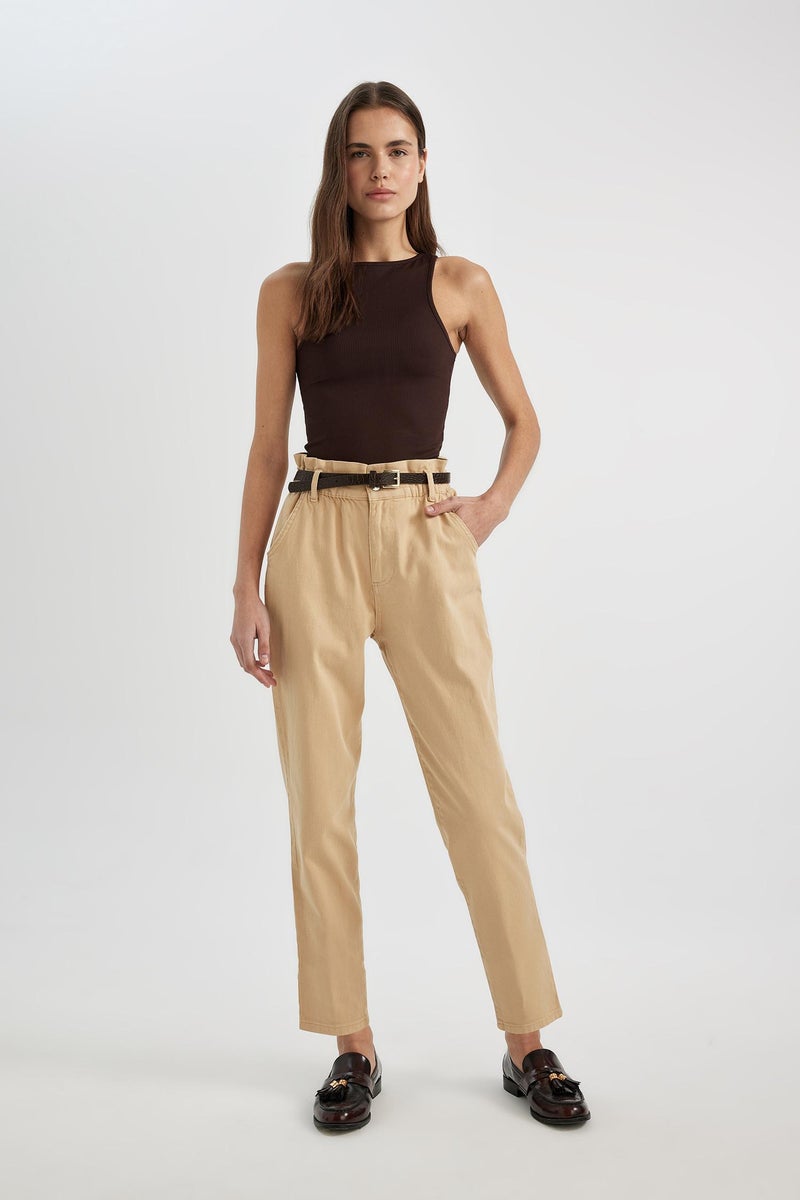 DeFacto Woman Baggy Fit Ankle Length Gabardine Trousers  - Image 2