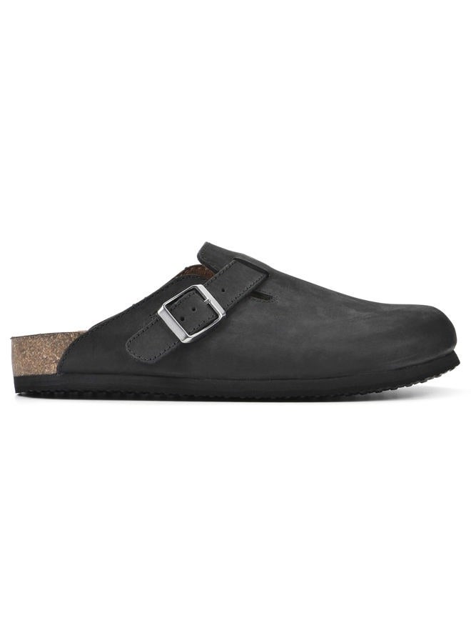 WHITE MOUNTAIN womens Bari Clog Black/Leather, 42.5 EU - Image 3