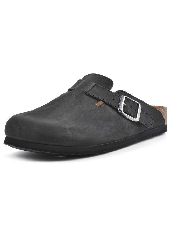 WHITE MOUNTAIN womens Bari Clog Black/Leather, 42.5 EU - Image 1