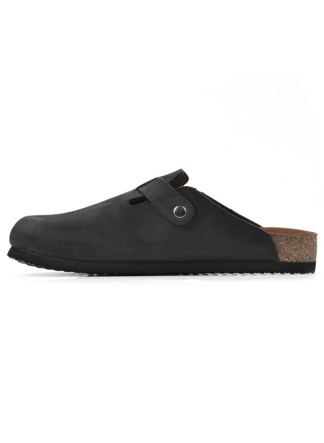 WHITE MOUNTAIN womens Bari Clog Black/Leather, 42.5 EU - Image 4