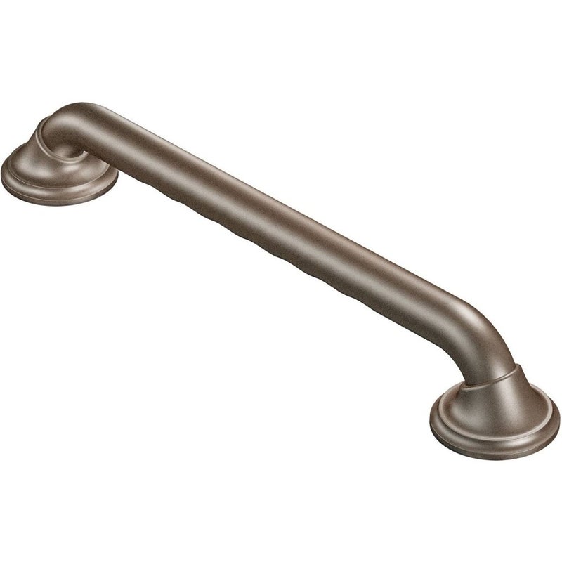 Moen R8712D3Gowb Bathroom Safety 12-Inch Designer Bathroom Grab Bar With Curled Grip Old World Bronze