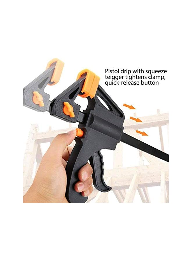 PROMASS Wood Clamps 4 Pack Ratchet Bar Clamps for Woodwork One Handed Easily Relese F Clamps for Woodworking Spring Clamp Micro Clamp Clamps Heavy Duty Quick Slide Wood Clamp Set  - Image 5