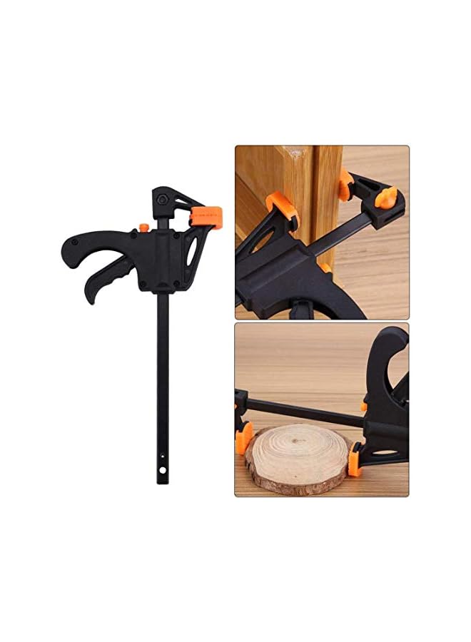 PROMASS Wood Clamps 4 Pack Ratchet Bar Clamps for Woodwork One Handed Easily Relese F Clamps for Woodworking Spring Clamp Micro Clamp Clamps Heavy Duty Quick Slide Wood Clamp Set  - Image 4