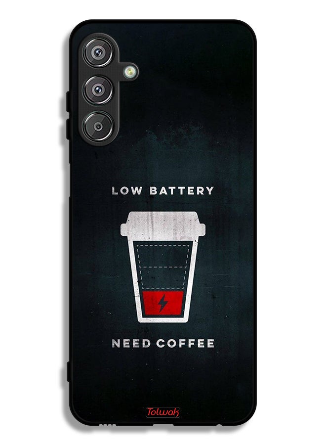 Tolwak Samsung Galaxy F15 5G Protective Case Cover Low Battery Need Coffee - Image 1