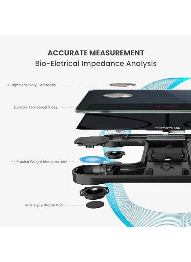 General - Bluetooth Body Fat Scale, Smart BMI Scale Digital Bathroom Weight Scale, Body Composition Analyzer with Smartphone App - Image 1