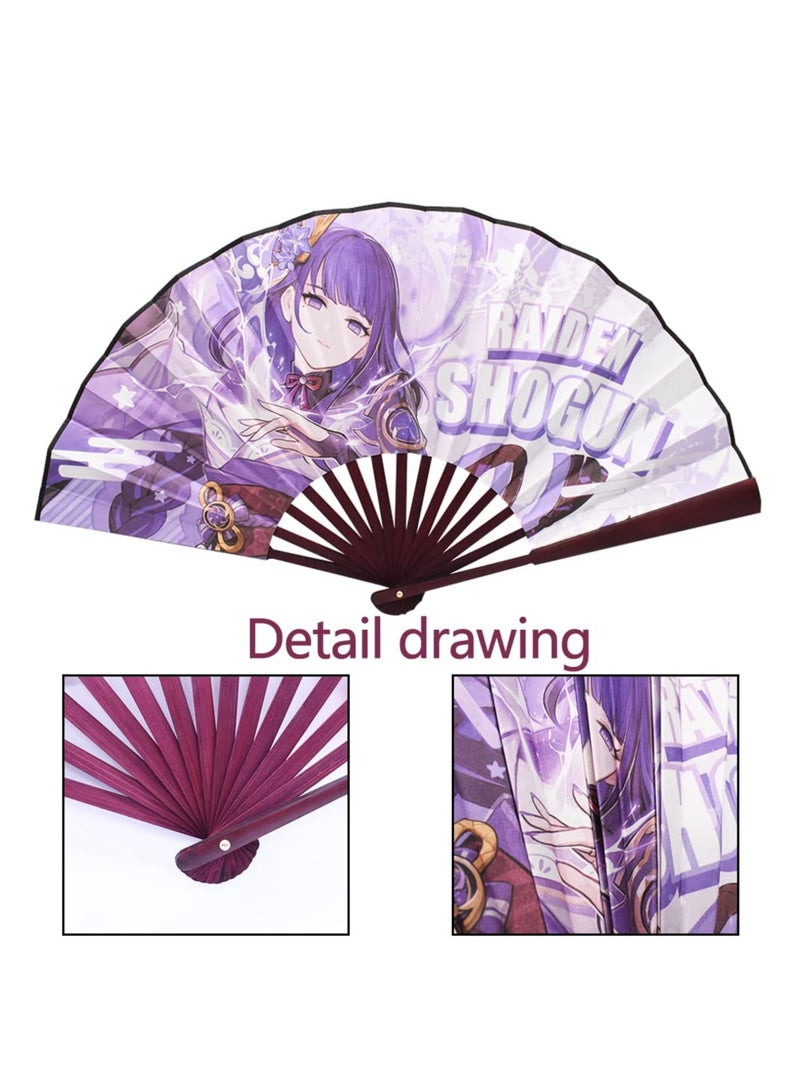 Zikra Folding Paper Fan Set of 2 Handheld Fans Chinese Silk Fans for Dancing Wedding Party Festivals Props Decoration - Image 4