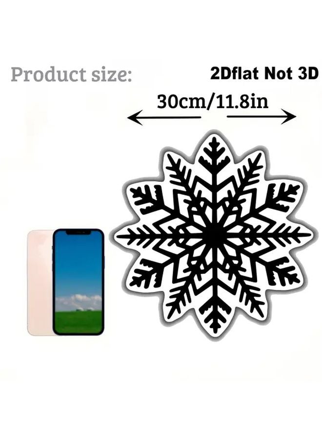 Large 30x30cm Christmas Snowflake Window Decoration Acrylic Wall Art Indoor Outdoor Holiday Decor - Image 1