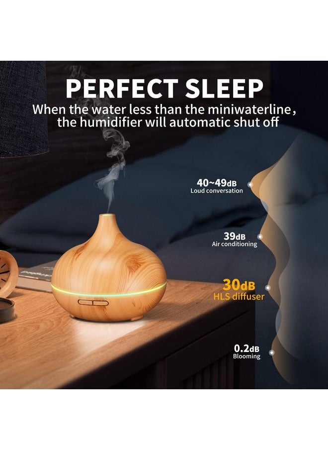 HLS 550Ml Aroma Diffusers For Essential Oils Large Room With 10 Essential Oilsultrasonic Aromatherapy Diffuser For Home Bedroom Cool Mist Humidifier Vaporizer  - Image 3