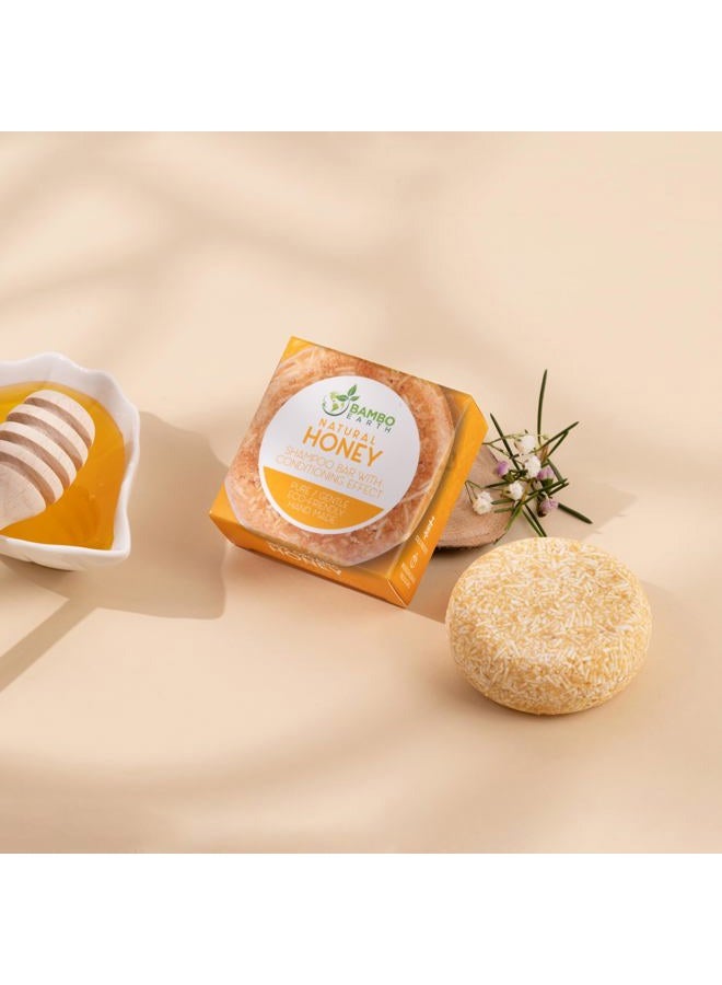 BAMBOEARTH Solid Shampoo Bar And Conditioner Effect Hair Soap – 100% Organic Shampoo Bars For Hair With All Natural Plant Based Essential Oils And Zero Waste Biodegradable Packaging (Honey) - Image 3