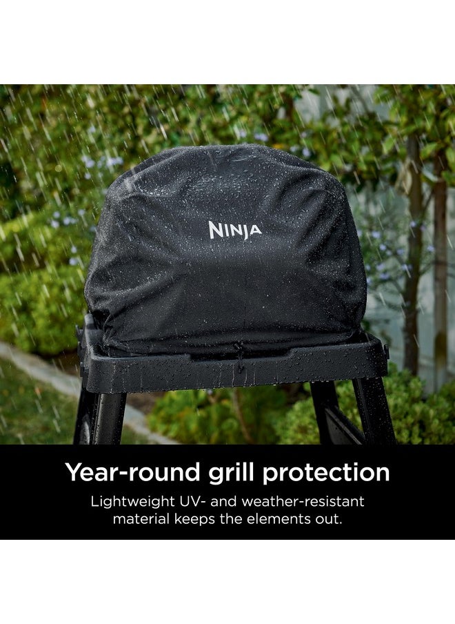 Ninja Ninja XSKCOVERXL Woodfire Premium Grill Cover Pro, Compatible with OG800 and OG900 Series, UV & Water Resistant, Elastic Drawstring for Snug Fit, Lightweight, Year-Round Protection, 13'' x 24'', Black  - Image 1