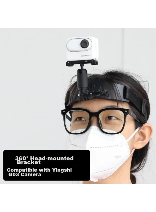 Odd Leaves Qiyehedai Head Strap Base Compatible With Insta 360 Go 3, Go 3s, Go 3s Accessories, Fixed Forehead Strap - Image 1