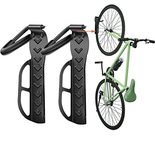 Wallmaster Bike Storage Rack for Garage, Wall Mount Bicycles Hanger, 2-Pack Bike Storage System Vertical Bike Hooks - Image 1