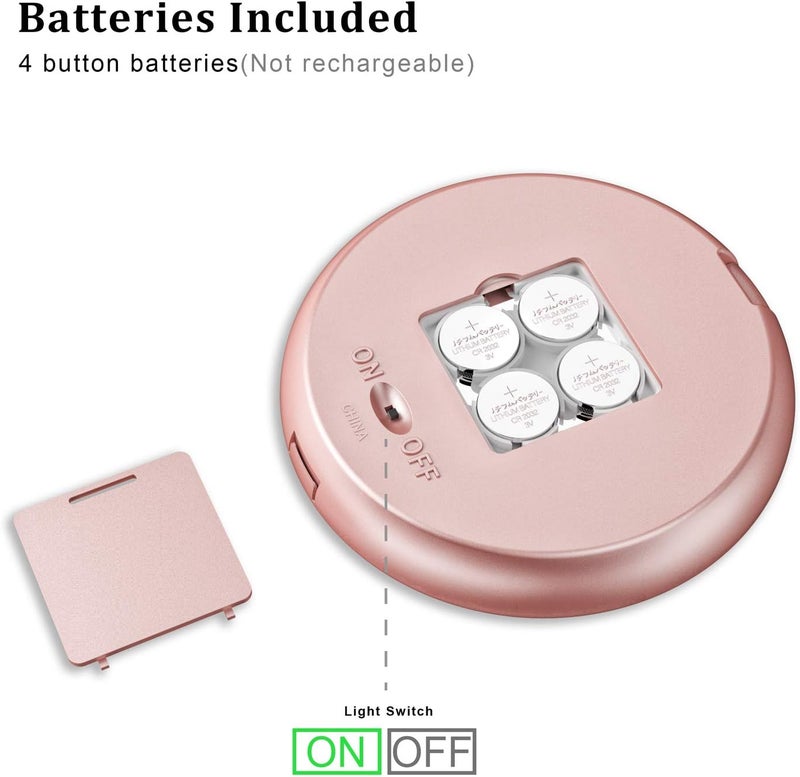 Benbilry LED Lighted Compact Travel Makeup Mirror with Lights, 1x/7x Magnification, 5 Inch Dual Sided Portable Illuminated – Perfect for Handbag - Image 4