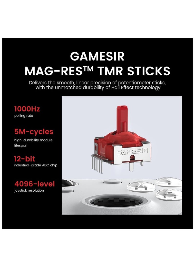 gamesri GameSir G7 Pro Wired Controller for Xbox Series X|S, Xbox One, Wireless Gamepad for PC&Android with TMR Sticks, Hall Effect Analog Triggers, 1000Hz Polling Rate, 3.5mm Audio Jack - White - Image 3