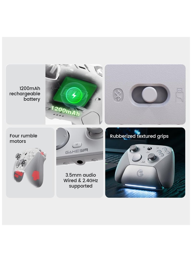 gamesri GameSir G7 Pro Wired Controller for Xbox Series X|S, Xbox One, Wireless Gamepad for PC&Android with TMR Sticks, Hall Effect Analog Triggers, 1000Hz Polling Rate, 3.5mm Audio Jack - White - Image 5