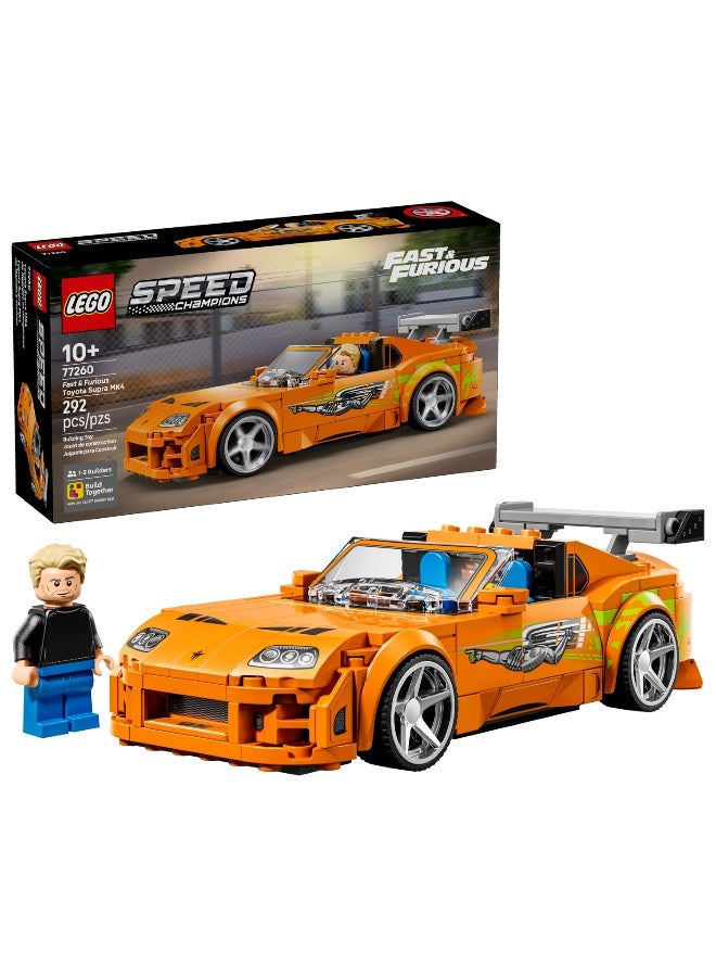 LEGO Speed Champions The Fast and The Furious Toyota Supra MK4 77260 Building Toy Set (329 Pieces) - Image 1