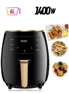 SILVER CREST Air Fryer, 6L Electric Hot Air Fryers Oilless Cooker, Digital LCD Touch Screen, Nonstick Basket 
