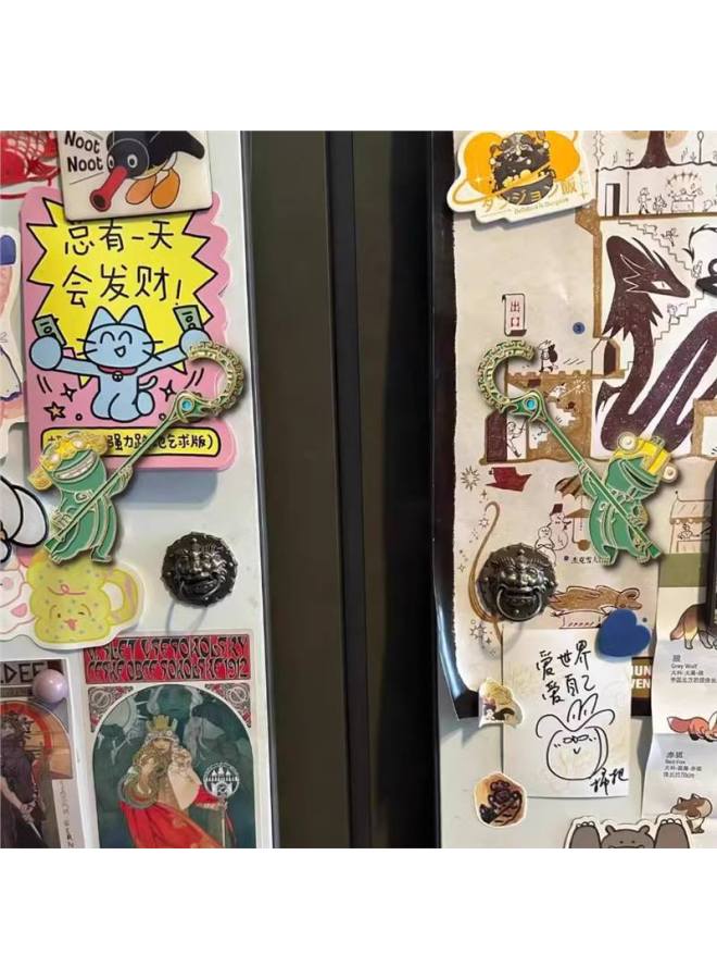 Evil Beast Metal Refrigerator Sticker Which 2 Creative Fans Surrounding High Color Value Decoration Collection To Send Friends Gifts-Colour:Metal Material  - Image 3