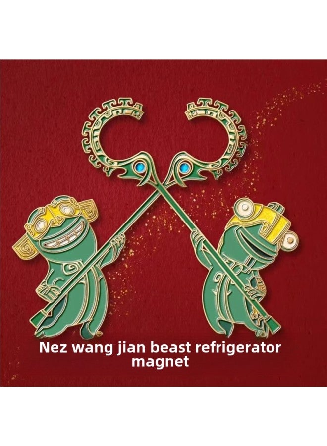 Evil Beast Metal Refrigerator Sticker Which 2 Creative Fans Surrounding High Color Value Decoration Collection To Send Friends Gifts-Colour:Metal Material  - Image 2