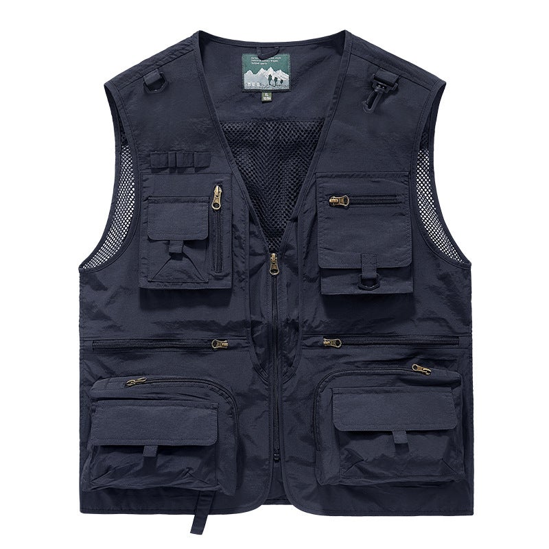 8512 Group Buying Mesh Quick-Drying Vest Men'S Casual Outdoor Multi-Bag Fishing Pography Vest Explosions - Image 3