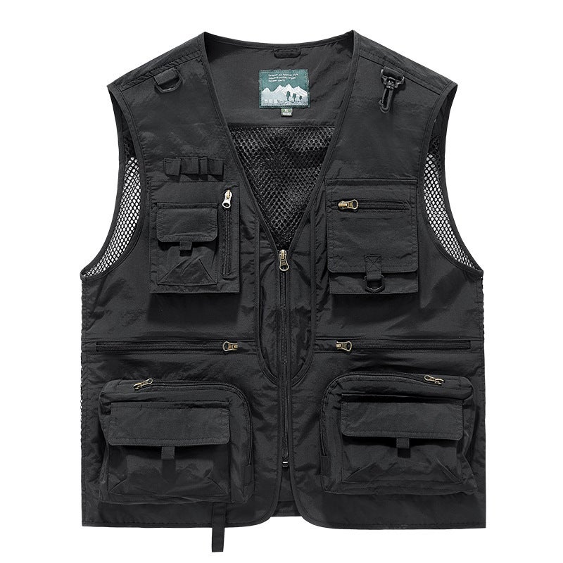 8512 Group Buying Mesh Quick-Drying Vest Men'S Casual Outdoor Multi-Bag Fishing Pography Vest Explosions - Image 5