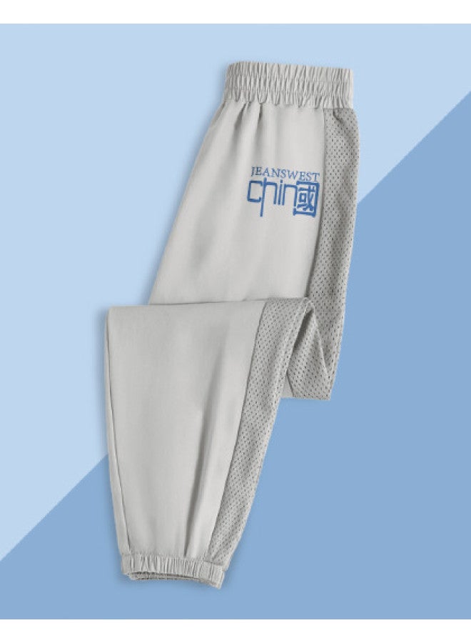 Jeanswest Boys' Pants Summer Mosquito-proof Lightweight Cool-touch Large Kids Patchwork Trendy Casual Sporty Personality Trousers - Image 1