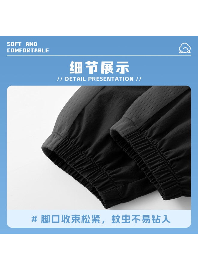 Jeanswest Boys' Pants Summer Mosquito-proof Lightweight Cool-touch Large Kids Patchwork Trendy Casual Sporty Personality Trousers - Image 4