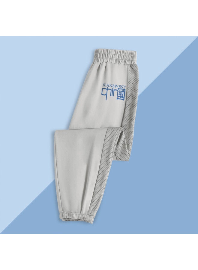 Jeanswest Boys' Pants Summer Mosquito-proof Lightweight Cool-touch Large Kids Patchwork Trendy Casual Sporty Personality Trousers - Image 2