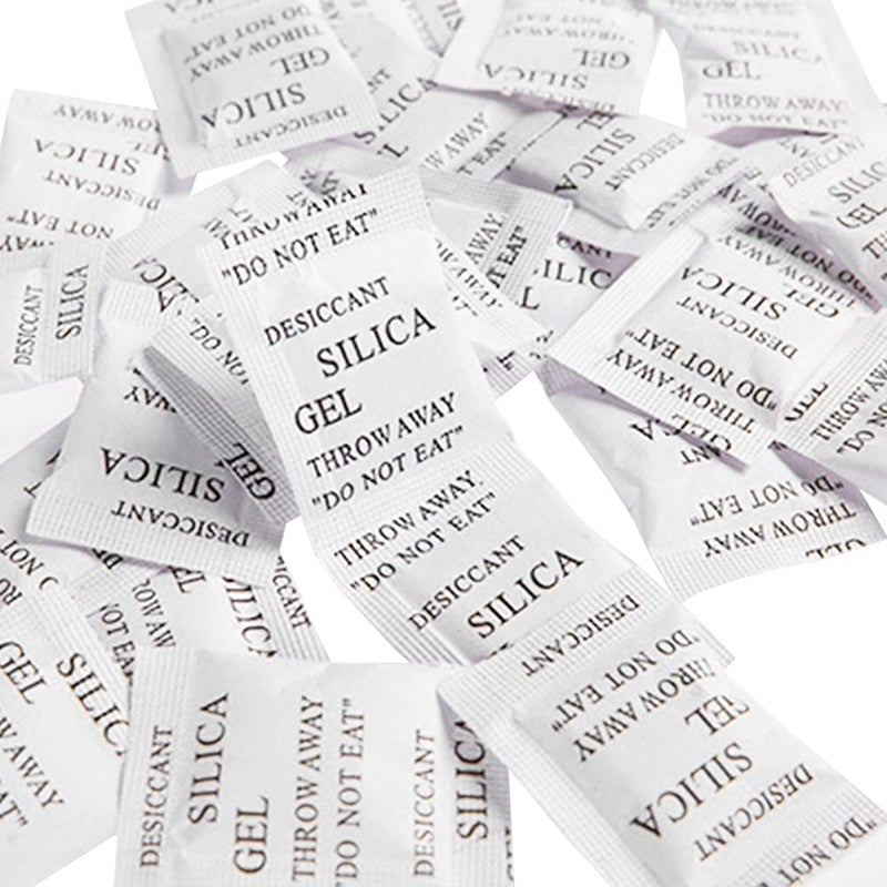 Yius Silica Gel Desiccant Bags 200pcs x 1g Drying Agent Bags Safe Moisture Absorber Bags for Food Storage Drying Food Grade Dehumidifier OdorsWhitesize3  4cm