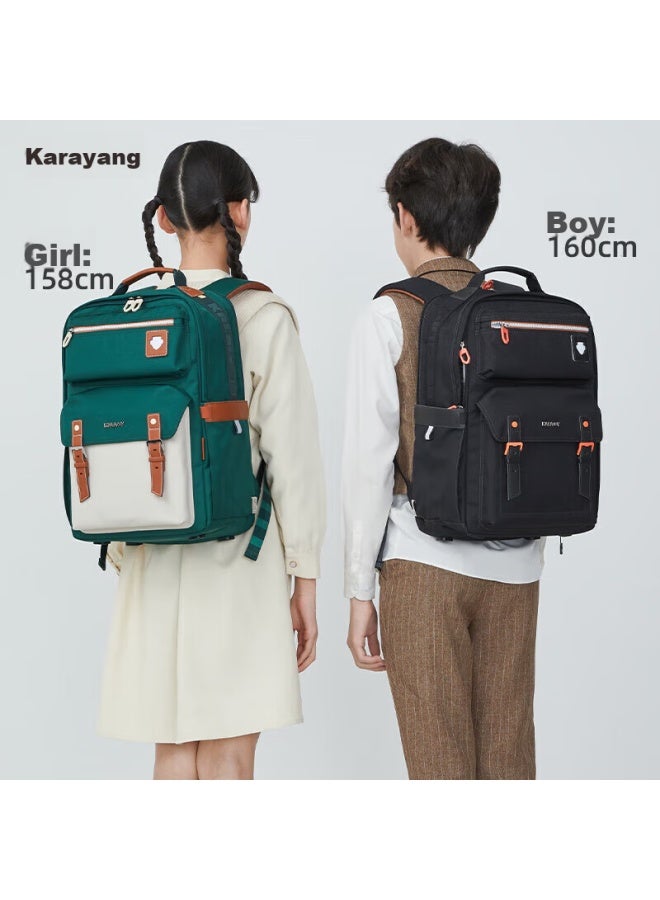 كالي Kalayou Cloud Backpack 3.0، حقيبة ظهر كبيرة السعة لطلاب المدارس المتوسطة، تخفيف العبء، حماية العمود الفقري، مقاومة للسقوط، للطلاب والطالبات، حقيبة كتف مزدوجة - Image 4
