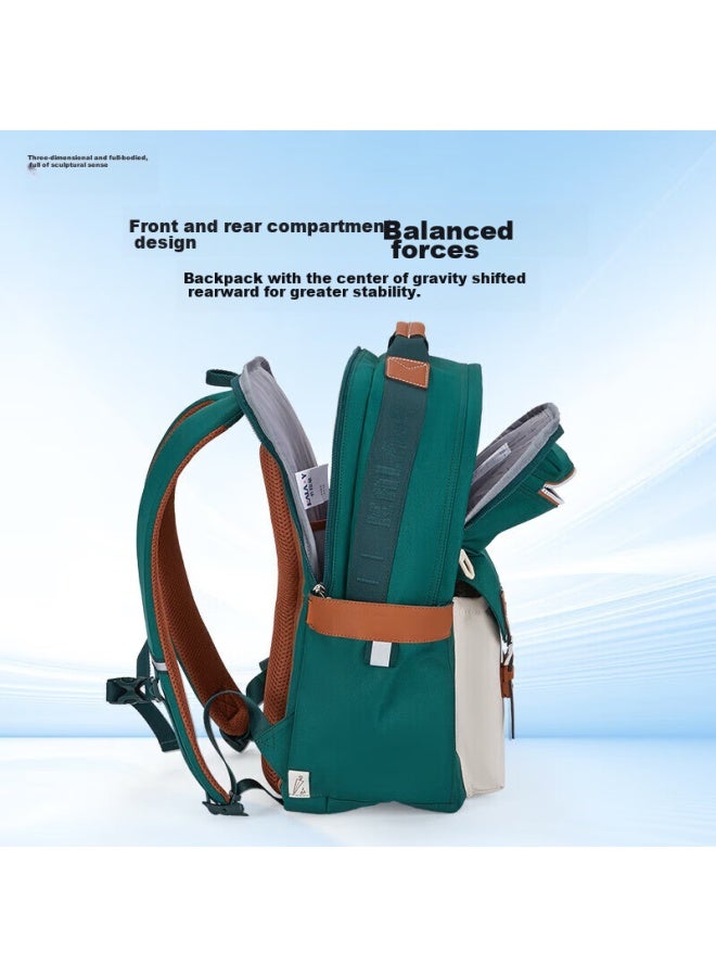 كالي Kalayou Cloud Backpack 3.0، حقيبة ظهر كبيرة السعة لطلاب المدارس المتوسطة، تخفيف العبء، حماية العمود الفقري، مقاومة للسقوط، للطلاب والطالبات، حقيبة كتف مزدوجة - Image 2