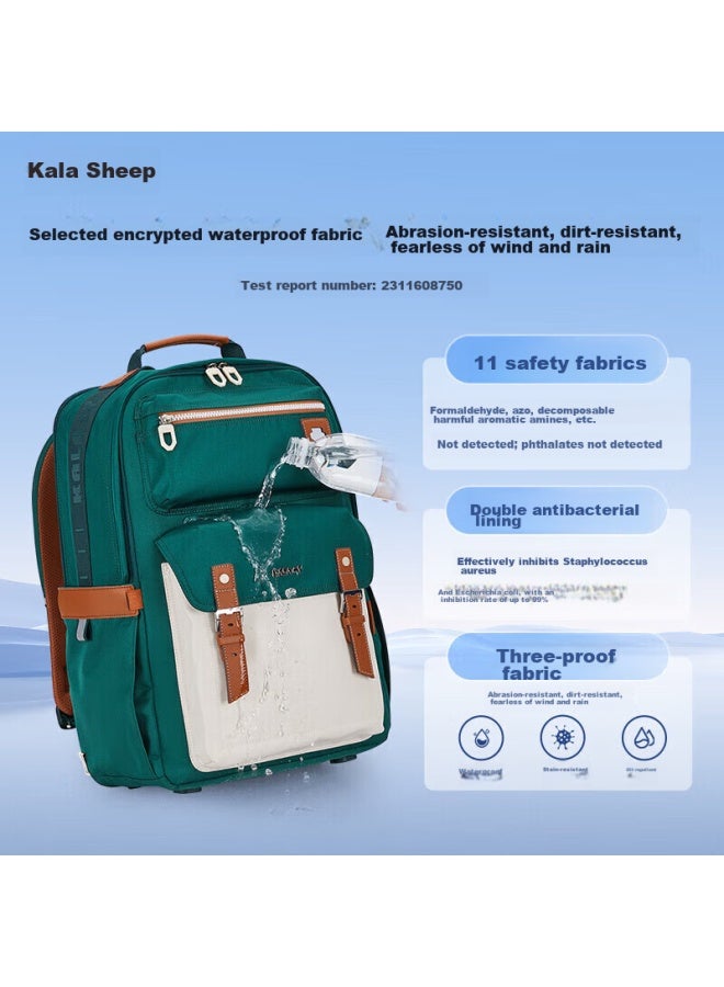 كالي Kalayou Cloud Backpack 3.0، حقيبة ظهر كبيرة السعة لطلاب المدارس المتوسطة، تخفيف العبء، حماية العمود الفقري، مقاومة للسقوط، للطلاب والطالبات، حقيبة كتف مزدوجة - Image 3