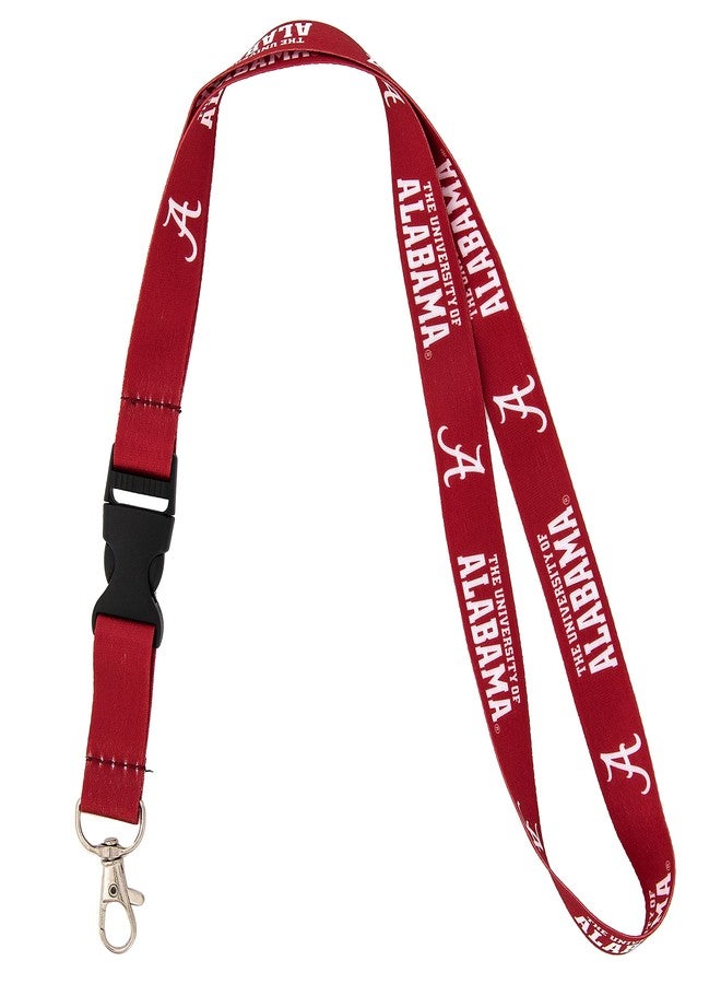 Desert Cactus University of Alabama Lanyard Roll Tide Car Keys ID Badge Holder Keychain Detachable Breakaway Snap Buckle (Red - A Logo) - Image 1