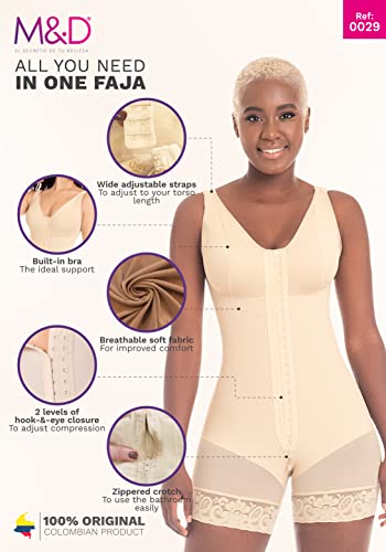 MD M&D Fajas Colombianas Post Surgery Tummy Tuck Compression Garment for Women Colombian Shapewear Beige L - Image 4