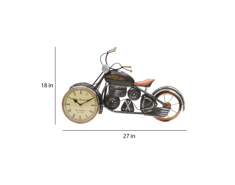 CRAFT TREE Golden Metal Jawa 8 Dial Bike Wall Clock Bike Wall Mount Clock for Living Room and Home DecorationWall Decor Clock Grey - Image 5