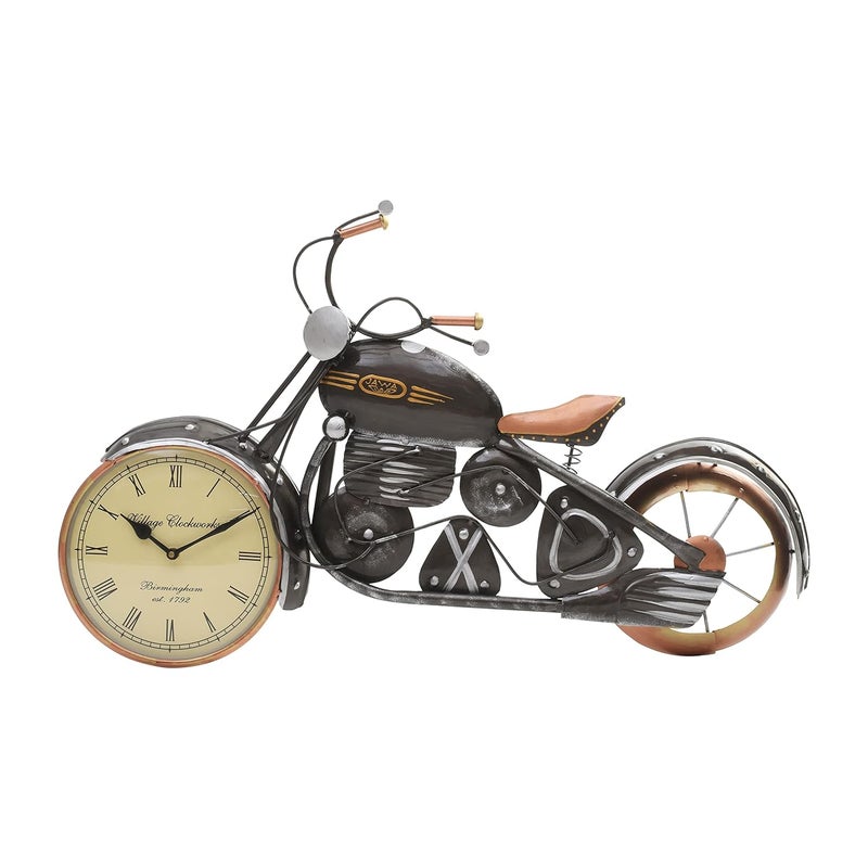 CRAFT TREE Golden Metal Jawa 8 Dial Bike Wall Clock Bike Wall Mount Clock for Living Room and Home DecorationWall Decor Clock Grey - Image 3